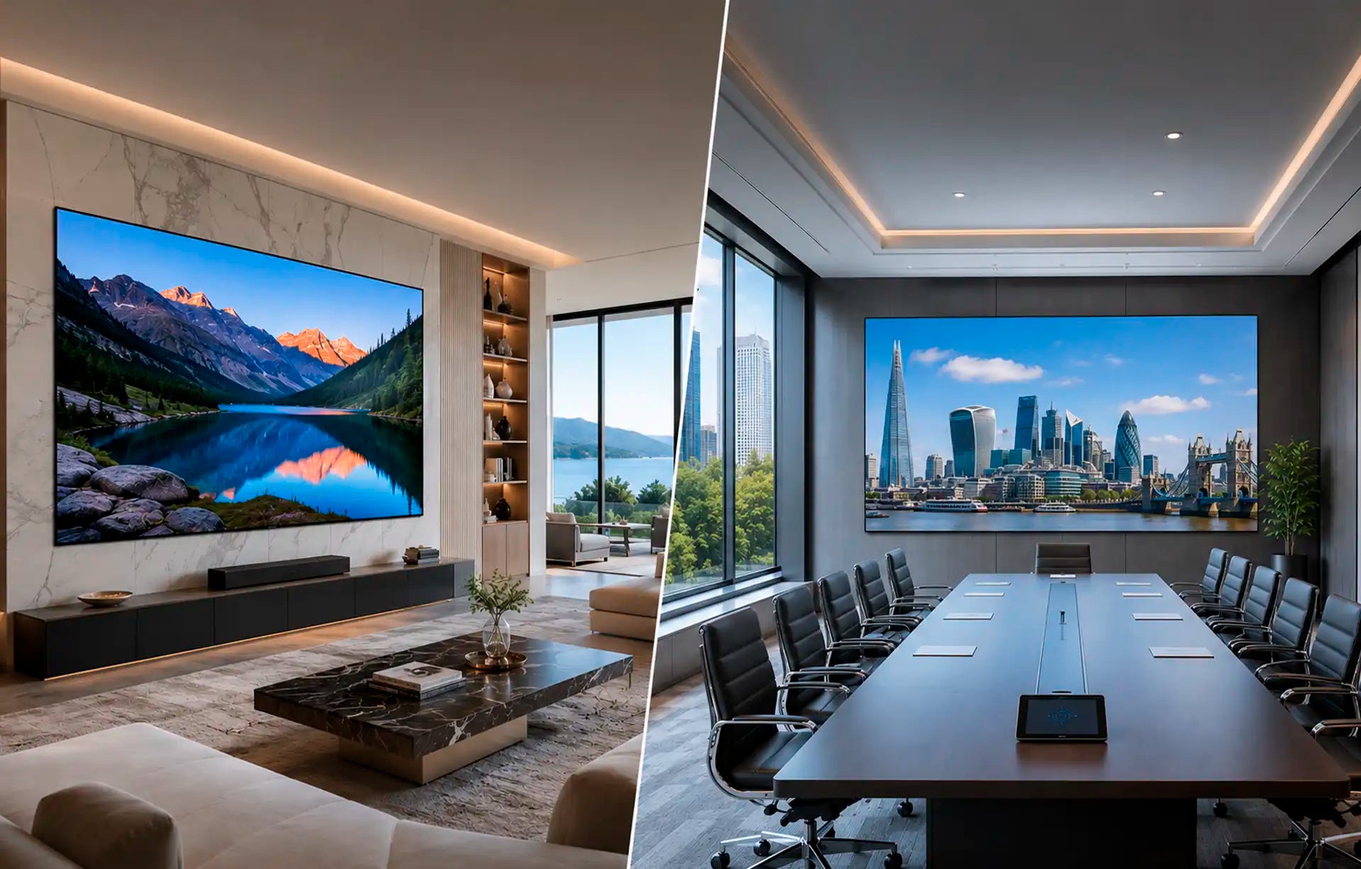 MicroLED Displays for Luxury Homes and Commercial Spaces