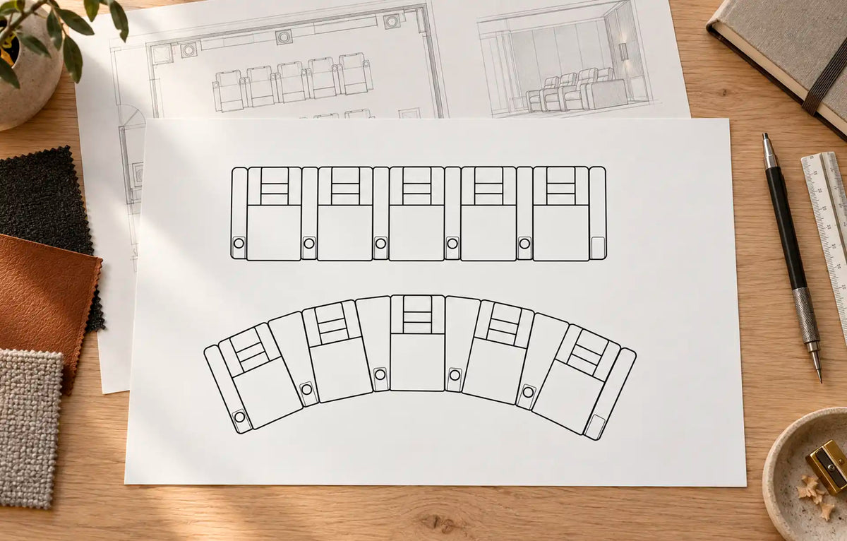 Home Cinema Seating Layouts: Straight Rows, Curved Seating or Cinema Sofas?