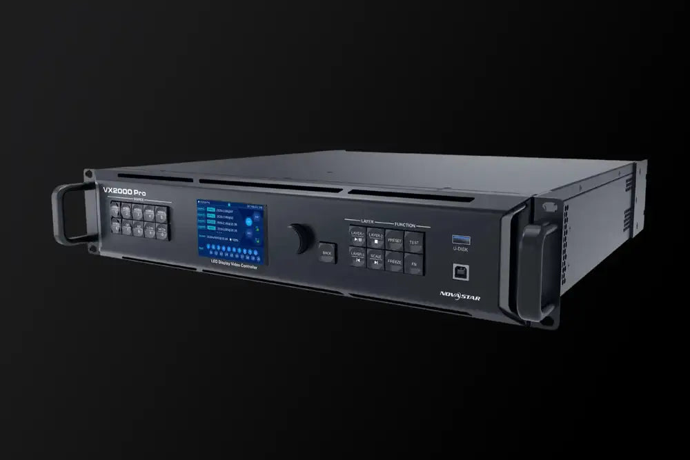 NovaStar video-processing technology used to control Cinema Deco MicroWall CoB MicroLED display systems
